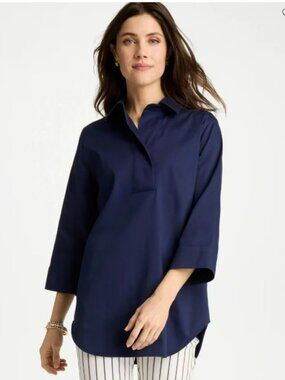Chicos No Iron Stretch Popover Tunic Top